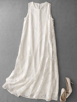 Cozy And Stylish Jacquard Sleeveless Dress