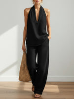 Women's Cozy Minimalist Two-piece Denim Set