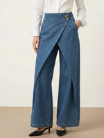 Women's High-waisted Casual Loose-fitting Wide-leg Jeans
