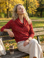 Women's Elegant Solid Color Loose Shiny Sweater