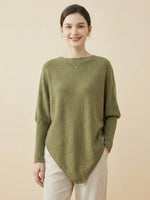 Women's Spring Irregular Shawl Batwing Sleeve Loose Sweater