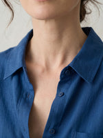 Women’s Minimalist Linen Blouse – Relaxed Fit Breathable Summer Shirt