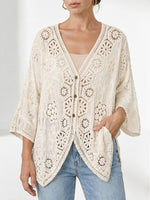 Lightweight Oversized Crochet Cardigan for Women Breathable Summer Sun Protection Layer