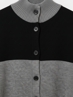 Single-button loose knit dress