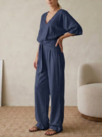Women's Linen And Cotton Jumpsuit