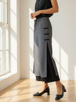 Linen Double Layer Handmade Capri Pants