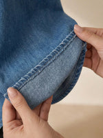 Women’s Casual Off-Shoulder Denim Long Sleeve Top